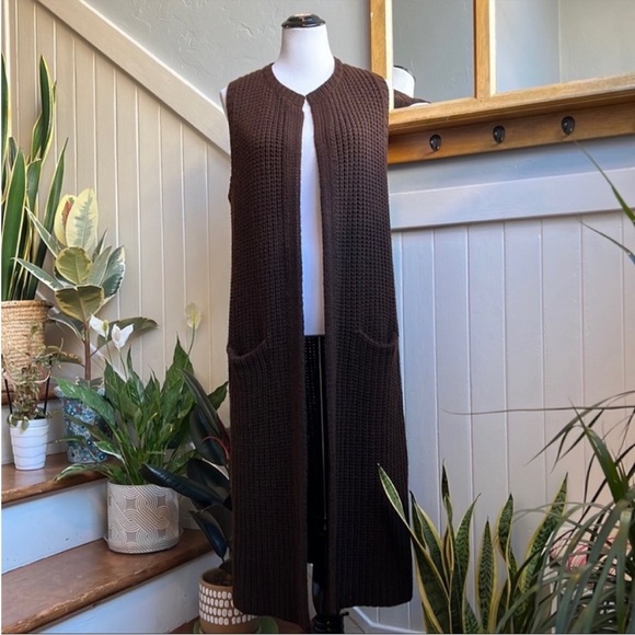 Like New Ralph Lauren Collection. Purple Label 100% cashmere Long Vest Coat - Picture 9 of 11